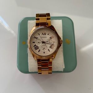 Rose Gold Brand New Fossil Watch